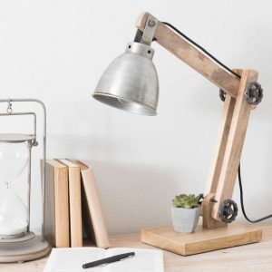 lampe de bureau en bois